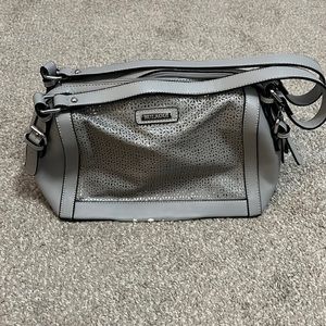 Silver and blue bulaggi double strap bag